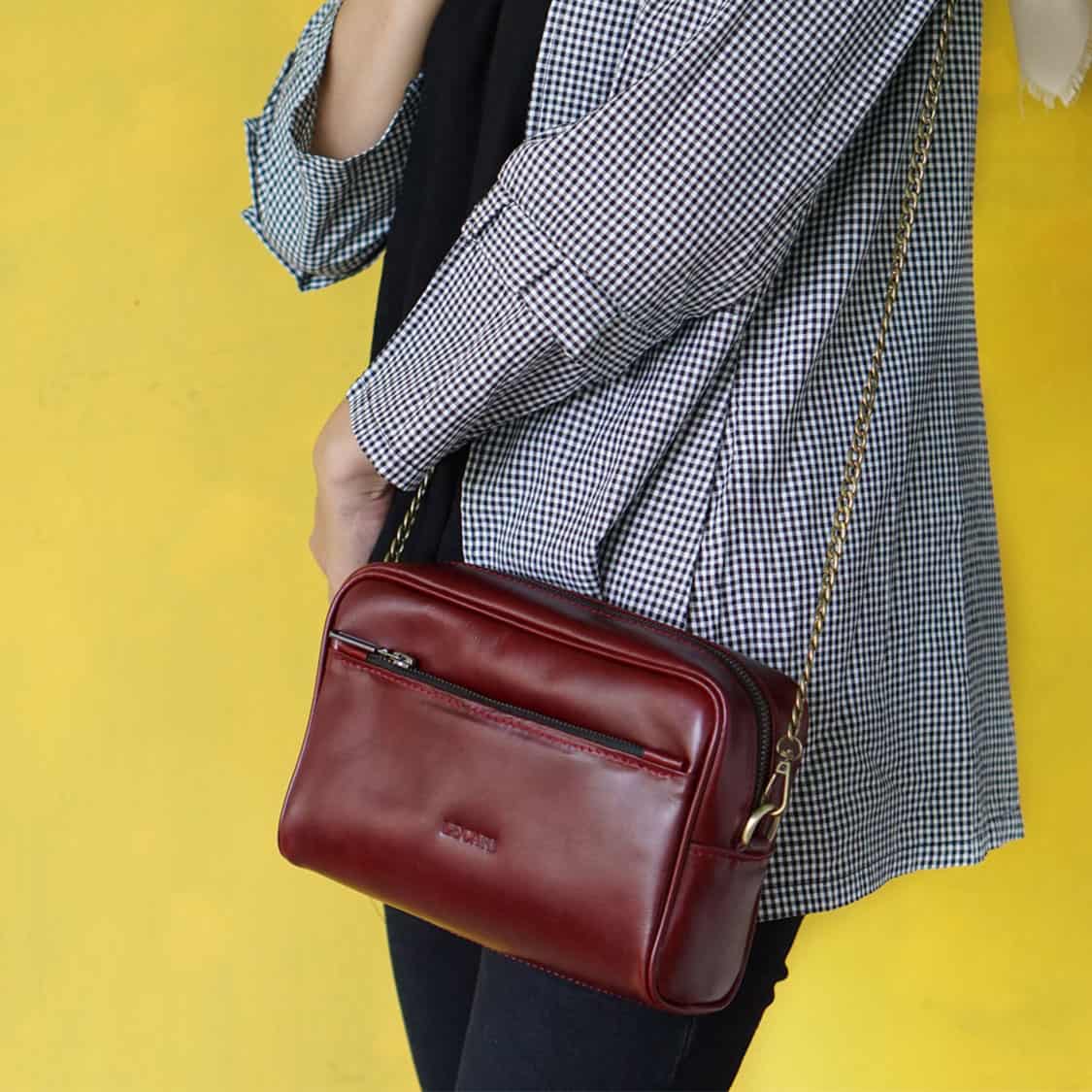 tas kulit selempang slingbag